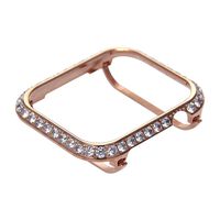 UKCOCO 40mm Luxury Jewelry Class Case for Apple Watch Protector Case Crystal Diamonds Frame Watch Cover for Apple iWatch Series 4 Shell(Rose Gold)