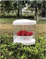 New Design PVC Transparent Heart Shape Florist Packing Flower Gift Box Wedding Party Decoration Favors Gift for Guests (White)