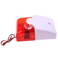 SODIAL(R)12V Wired Sound Alarm Strobe Flashing Light Siren Home Security System