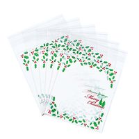 MegaPet 95pcs Christmas Cellophane Cookie Candy Treat Bags OPP Plastic Self-Adhesive Jewelry Snacks Gift Wrapping Pouches for Wedding Holiday Baby Shower Party 5.51x3.90 Inch