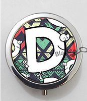 BlackKey Letter D Design 3-Compartment Decorative Pocket Gift Box Case Organizer for Pill, Color 1 -48