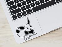 Eevee Eievui Pokémon Freak's Pokémon franchise Die-cut Vinyl Decal Macbook Laptop Sticker (Black)