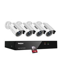 TMEZON 1080N 4CH Security Camera System AHD DVR Video Surveillance Kit with (4) HD 2.0MP 1920TVL(1080P) Waterproof Bullet CCTV Cameras, 65ft Night Vision, 1TB Hard Drive