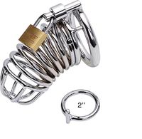 Gold-Crown Male Protective Device with Stainless Steel Ring, Male Care Tool Fitness Equipment (50mm)