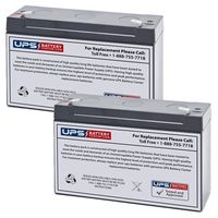 6V 12AH F2 Battery Replacement for Big Toys Red Hawk Motorcycle - 2 Pack