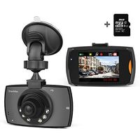 Trochilus Dash Cam Full 2.4 "Screen HD 720P with IR night vision lights ,120°Wide Angle Lens Car DVR Camera,with Loop Recording,8 GB micro SD card included