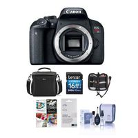 Canon EOS Rebel T7i DSLR Camera Body - Bundle With Camera Case, 16GB SDHC Card, Screen Protector, Cleaning Kit, Memory Wallet, Software Package