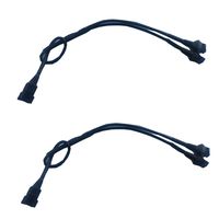 Kingshowstar 2pc 2 Way 1male to 2 female Splitter Y Cable for Use with 5050 LED SMD RGB NEON Accent Kits for LED Motorcycle ATV car Light Multi-Color Neon Strip