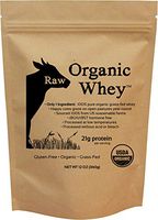 Raw Organic Whey - USDA Certified Organic Whey Protein Powder, Happy Healthy Cows, COLD PROCESSED Undenatured 100% Grass Fed + NON-GMO + rBGH Free + Gluten Free, Unflavored, Unsweetened (12 OZ)