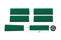 1" x 3" Green Damp Erase Write On Wipe Off Colored Magnet Strips 25/Pkg