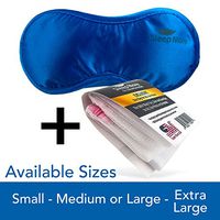 Sleep More (Large-XL) Sleeping Mask for Men or Women, with Free “ONE BAG”. A BLUE Satin Natural Rest Aid for Sleep Disorders & Insomnia