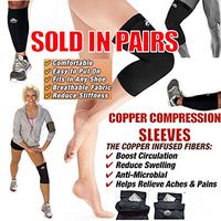 Copper Compression Recovery Calf Sleeves and Knees - Size Large Calf Size 14.0-16.5 inches - Great Copper & Graduated Compression for All Sports & Recovery