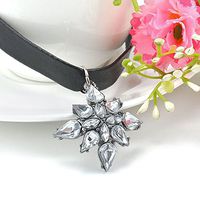 Classical Art Design Necklace Charm Pendant Crystal Choker Gothic Leather Woman Pretty Beautiful Cute Cheap Elegant Women Aesthetic Beads Accessory Daily Best