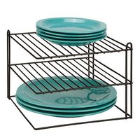 Honey-Can-Do KCH-04369 Adjustable Coated Steel Wire Corner Shelf, 10 by 7.5 by 10-Inch