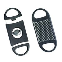 Dual Blade Guillotine Cigar Cutter, Brushed Finish, Up to 54-Ring