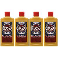 Brasso Metal Polish, 8 oz Bottle for Brass, Copper, Stainless, Chrome, Aluminum, Pewter & Bronze (Pack of 4)