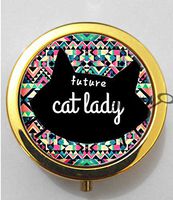 BlackKey Future Cat Lady 3-Compartment Decorative Pocket Gift Box Case Organizer for Pill, Color 2-84