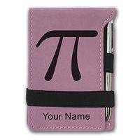 Mini Notepad, Pi Symbol, Personalized Engraving Included (Pink)
