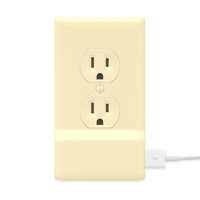 SnapPower USB Charger Outlet Wall Plate Cover - No Batteries Or Wires - Installs In Seconds - (Duplex, Ivory) (1 Pack)