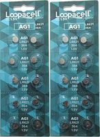 LOOPACELL AG1 LR621 364 Alkaline Watch Batteries X 20