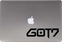 GOT7 Text Vinyl Decal Sticker for Computer MacBook Laptop Ipad Electronics Home Window Custom Walls Cars Trucks Motorcycle Automobile and More (Black)