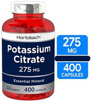 Potassium Citrate Capsules 275 mg | 400 Count | Non-GMO, Gluten Free Supplement | by Horbaach