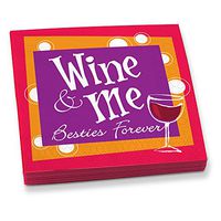 Epic Products Wine and Me Beverage Napkins (20 Pack), Multicolor