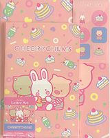 Sanrio Cheery Chums Letter Set 12 Writing Paper + 6 Envelopes + 7 Stickers Stationary Japan (80's Pop)