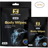 Body Wipes for Adults Men Women - Premium - Biodegradable Shower Wipes - Pack of 3 - Travel Wipes - Bathing Wipes Rinse Free - Body Wipe Large Size - Wet Wipes Individually Wrapped - Moist Towelettes