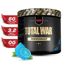 Redcon1 - Total War - Preworkout - All New (15 Servings) Boost Energy, Increased Lasting Endurance, Citrulline Malate, Beta-Alanine, Keto Friendly, (Blue Lemonade)