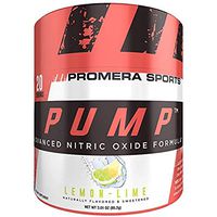 ProMera Sports Pump, Lemon Lime, 20 Servings, Advanced Nitric Oxide Booster & Pump Amplifier with L-Citrulline HCl for Muscle Growth