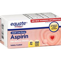 Equate - Aspirin 81 mg, Adult Low Dose, Aspirin Regimen, 100 Coated Tablets, Compare to St. Joseph's