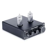 Fosi Audio P1 Tube Pre-Amplifier Mini Hi-Fi Stereo Buffer Preamp 6K4 Valve & Vacuum Pre-amp with Treble & Bass Tone Control for Home Theater System