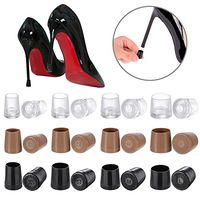 12 Pairs High Heel Protectors Heel Repair Caps Rubber Heel Stoppers Covers to Repair Shoe Reduce Noise Perfect for Wedding Event Protecting Heels from Grass, Gravel, Bricks,Cracks (4 Size 12 Pairs)