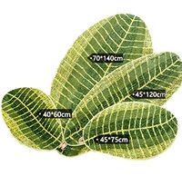 ✿Carpet✿ Hstore New Simulation Green Leaf Flower Home Bedroom Front Door Anti-Skid Mats Carpet (S)