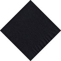 600 Black (12 Pks of 50) 2 Ply 13" X 13" Plain Solid Color Luncheon Dinner Napkins