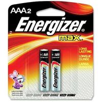 Energizer E92BP-2 AAA Alkaline General Purpose Battery - AAA - Alkaline - 1.5 V DC - 2 / Pack