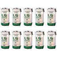 10x SAFT LS26500_TAB Size C 3.6V 7700mAh Lithium Cell for Smart Munitions, Unattended Sensors, RFID Tracking, Intrusion Sensors, Invisible Fencing, Asset Tracking