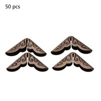 Akozon Book Corner Protectors 50pcs Book Corner Protectors for Scrapebooking Vintage Photo Album Diary(Green bronze)