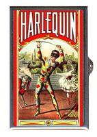 Harlequin Clown Circus Fun Vintage Art Decorative Pill Box