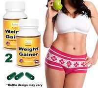 Ayurleaf Weight Gainer - Ladies Weight Gain Formula. Gain Weight Pills for Women. Helps Skinny Women gain Voluptuous Curves. Legs, Butt & Bust Butt Enhancer. Fast Weight for Women. (2) Two Bottles