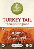 PURICA 500mg Coriolus Yunzhi Mushroom(Turkey Tail) 120 Capsules (One Bottle)