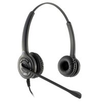 Leitner LH265 Dual-Ear Corded USB Headset with On-Ear Call Control. Works with PC and Mac