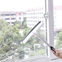 Wiper Blade Squeegee Window Cleaner Spray Cleaning Brush Glass Scratch Washing Brush for Car Window Door Floor (White)