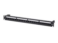 Monoprice Cat5e UTP Patch Panel - 24 Port, Networking, 1U, Toolless, Rotary Type, With Wire Support Bar