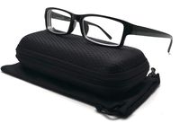 Nearsighted Myopia Glasses, Driving Glasses for Men & Women (Strength: -2.50) + Free Hard Case Storage