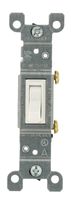 Leviton 1451-2WM 15 Amp, 120 Volt, Toggle Framed Single-Pole Ac Quiet Switch, Residential Grade, Grounding, 10-Pack, White
