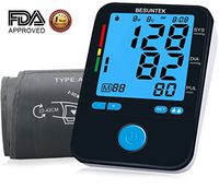 Blood Pressure Monitor Upper Arm with Large Blood Pressure Cuff 8.7-16.5 Inches and Backlit LCD Display FDA Approved (Black)