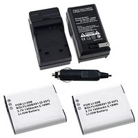 Insten 2X LI-50B Battery+Charger Compatible with Olympus Stylus Tough 8010