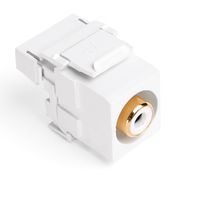 Leviton 40735-RWW QuickPort RCA 110-Type, White Barrel, White